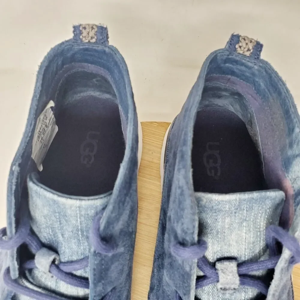 UGG Freamon Chukka Boots Mens 13 Stone Washed Denim‎ Blue Lace Up Shoes